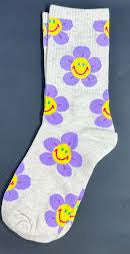 Cute Smiley Flower Ankle Socks
