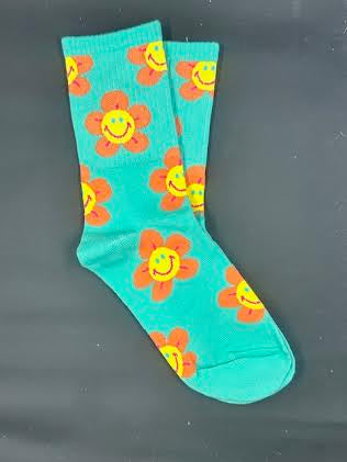 Cute Smiley Flower Ankle Socks
