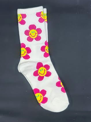 Cute Smiley Flower Ankle Socks